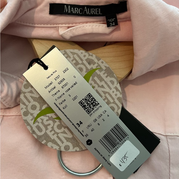 Marc Aurel ‘Who Run The World? Girls.’ pink lightweight blazer jacket - Picture 12 of 16